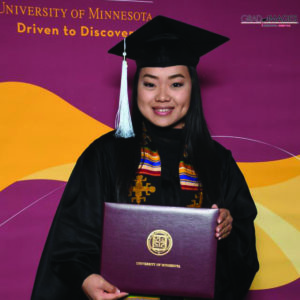 Hlee at her college graduation
