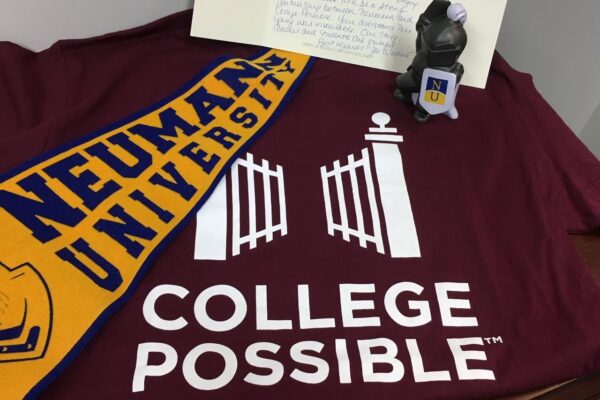College Possible Shirt With Neumann University Pennant