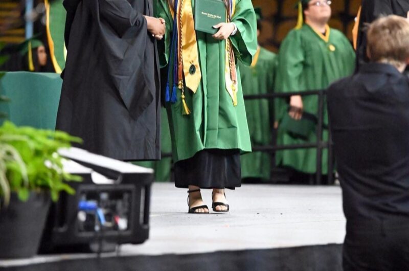 College Possible Student, Maria, Walking The Stage At Her High School Graduate.