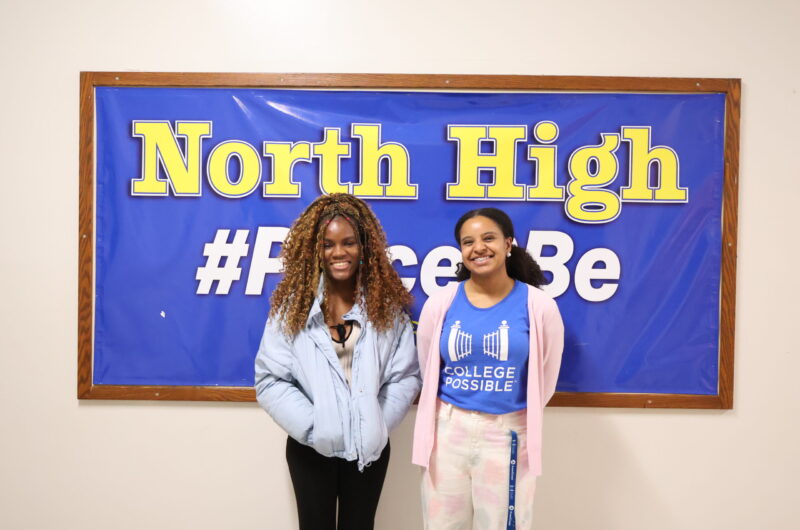 Photo Of Faustine (left) And Her College Possible Coach Mackenzie (right).