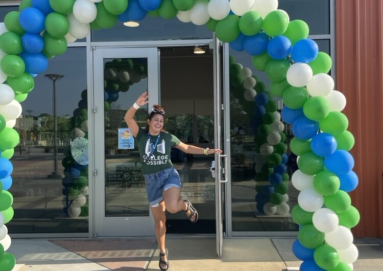 Sara, Smiling And Welcoming, Prepares To Greet Families At Our Summer 2024 FAFSA Block Party