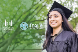 Photo of a proud college graduate smiling.