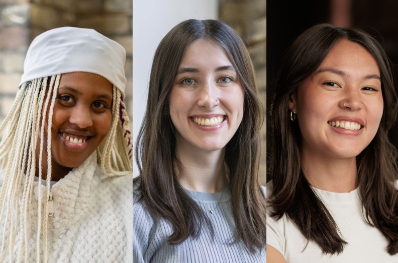 Three headshots of AmeriCorps coaches smiling