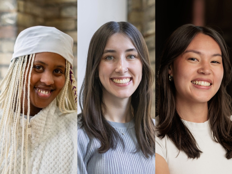 Three headshots of AmeriCorps coaches smiling